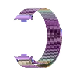 Milanese Magnetic Metal Strap with TPU Screen Protector - Xiaomi Band 10 Pro (Colorful)