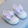 Spring New Children Students Soft Sole Casual Shoes Fashion Bow Girls Baby Anti Kick Shoe Princess Kids Breathable Canvas Shoes 5
