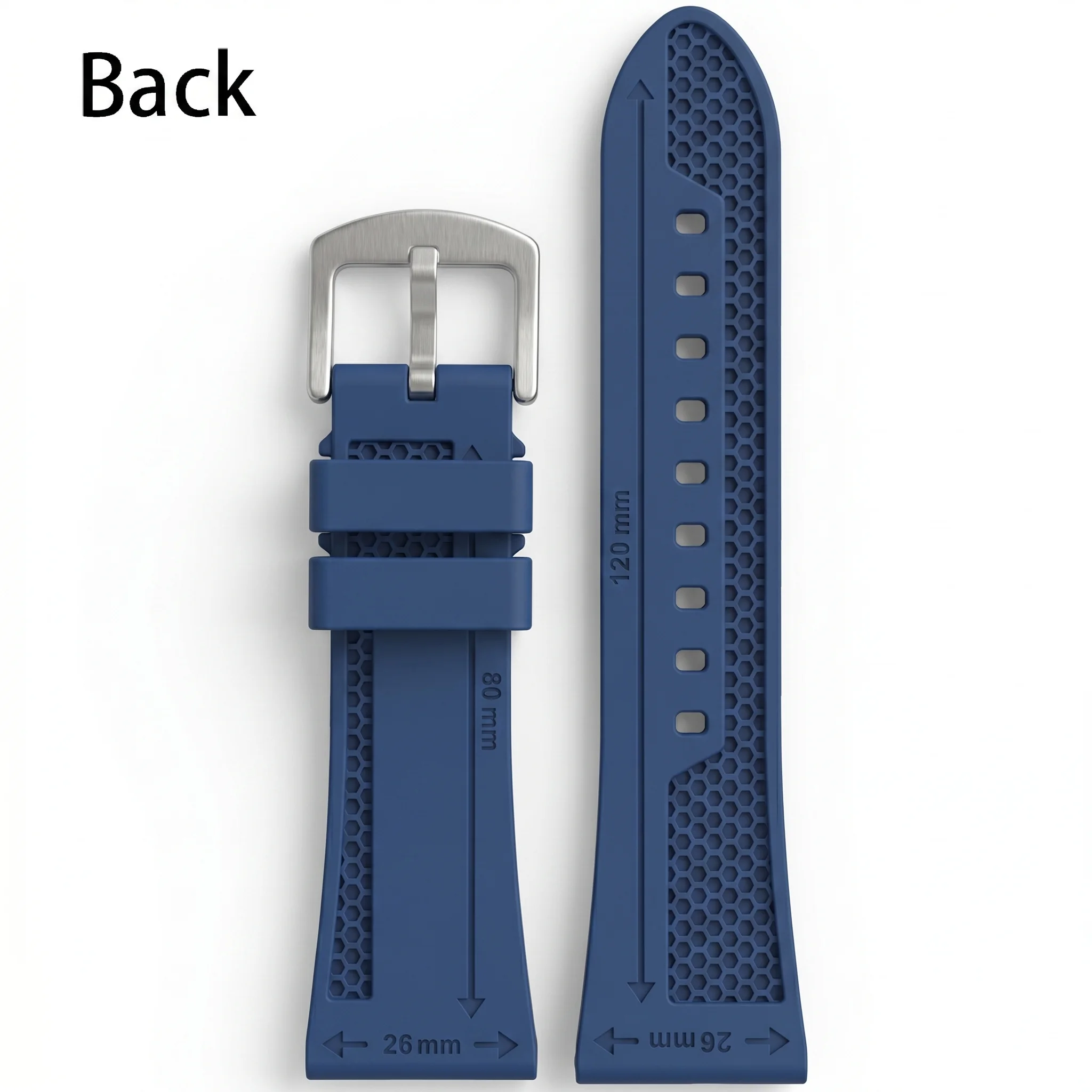 Premium Waterproof Silicone Sport Watch Band - Soft Rubber Dive Strap