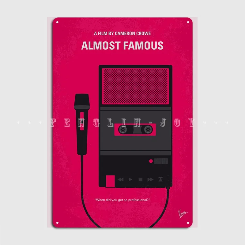 Почти знаменитый металлический плакат, проектирование настенной пещеры, плакат для кинотеатра, жестяные плакаты