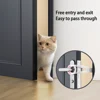 1pc Mini Plastic Cat Door Latch Holder Flexible Puppy Pet Lock Retainer Safe Flap Gate Stopper for Dog Cat Supplies Black/White 5