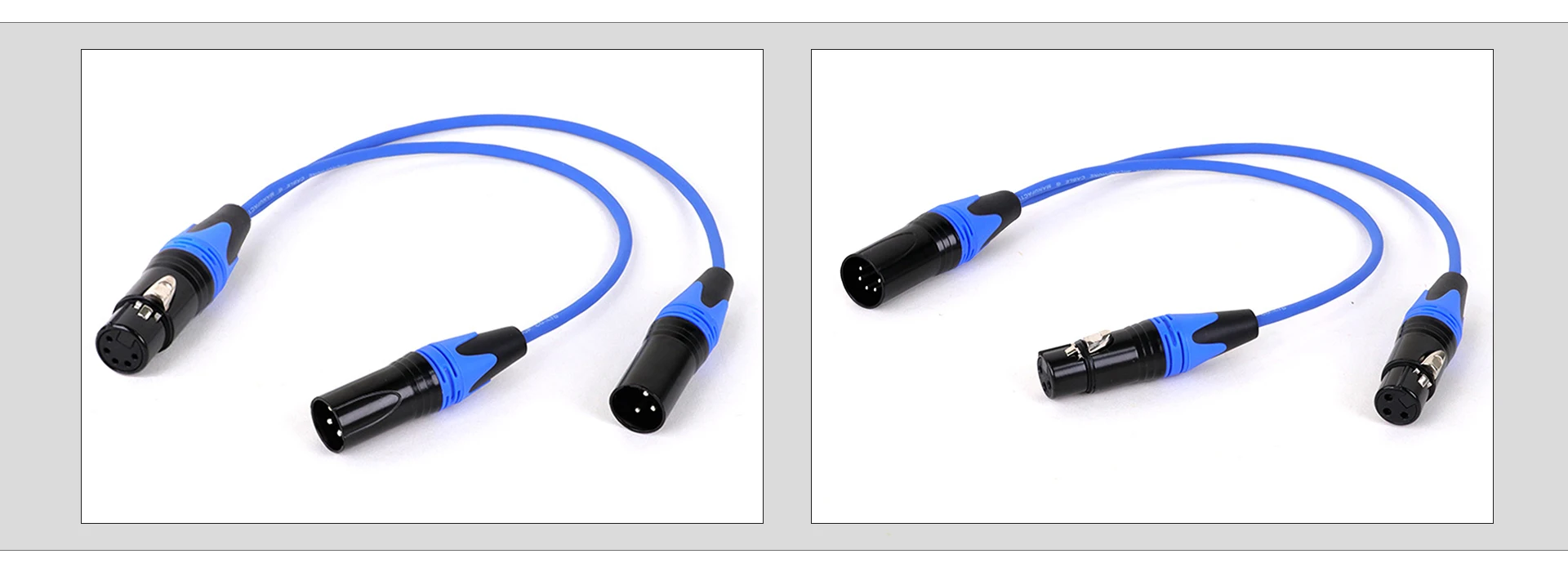 Y-Splitter-Audiokabel, 5-poliger XLR-Buchsenstecker auf zwei 3-polige XLR-Stecker, 5-poliger XLR-Stecker auf zwei 3-polige XLR-Buchsen, farbiges XLR-Adapterkabel – Detail 10