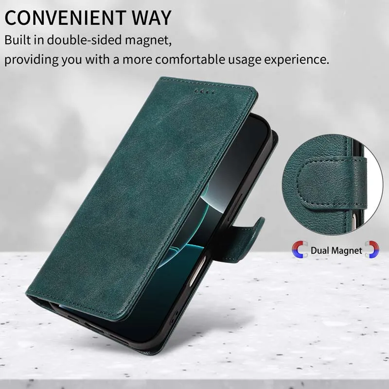 Leather RFID Flip Wallet Phone Case and Cover