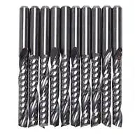 10Pcs Cnc Router Bits 3.175 X 22Mm Single Flute Spiral Carbide Cnc Router Bits Milling Cutter 1