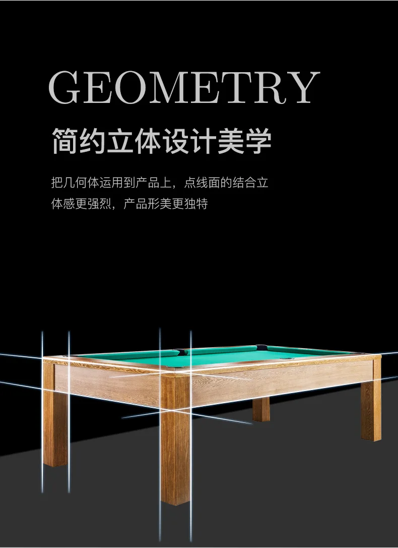 Description Picture 6 of itemPool table Standard household black 8 billiard table multifunctional meeting table table tennis 2 in 1 billiard case