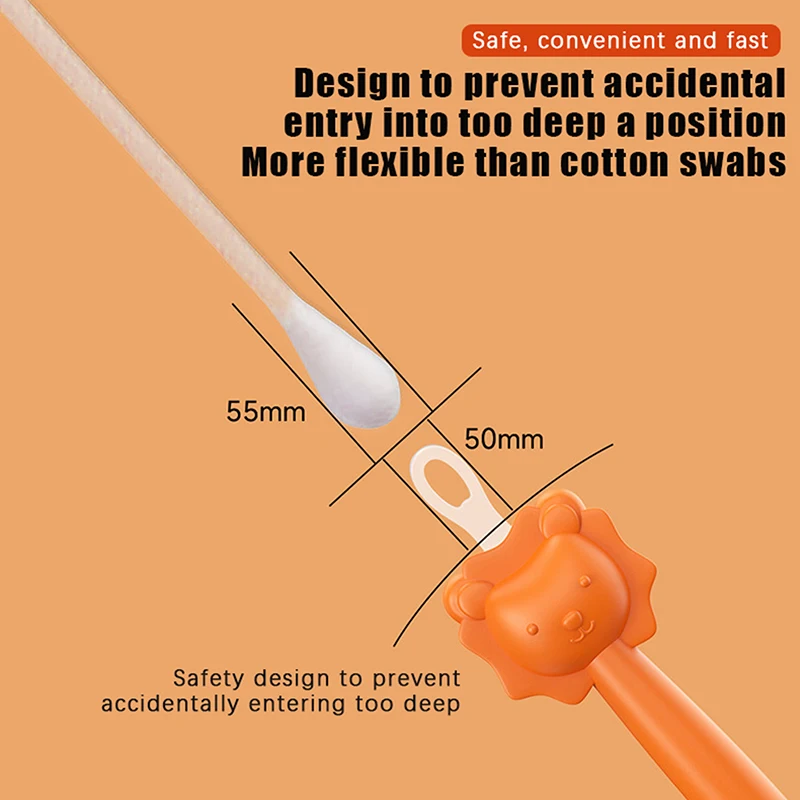 Baby Cleaner Spoon Double-headed Soft Wax Curette Picker Nose Cleaner Silicone Ear Wax Pickers Mild Non Irritating ear wax pickers