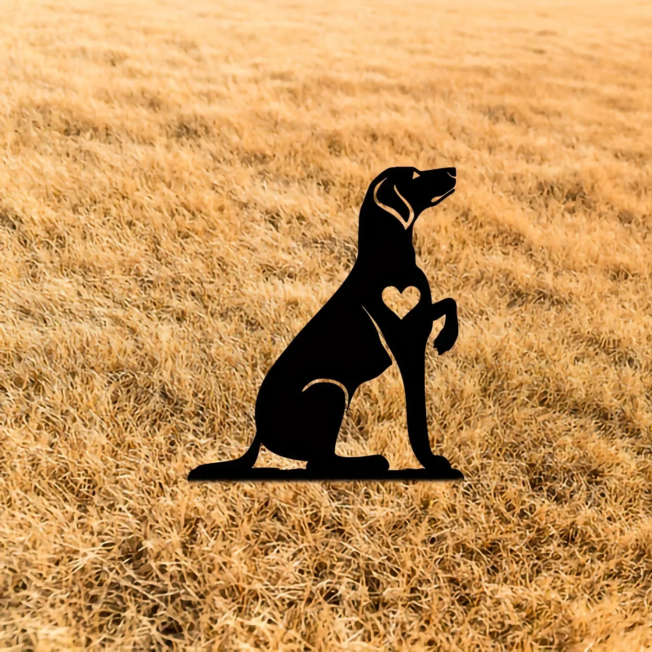 Helloyoung Enotic Hound Garden Palo Iron Art Silhouette Metal Yard Decor Sign Cortile Giardino Decorazione Esterna Pet Comme