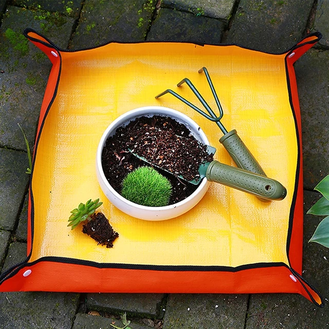 50-100 Cm-Es Ültetési Szőnyeg Kertészeti Növények Repotja Cserepes Pad Összecsukható Kerti Növényi Edénytranszplantáló Vízálló Szőnyegek - Image 3