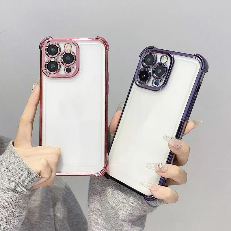Enhanced Shockproof Soft Shell Phone Case with Four-Corner Airbag Protection