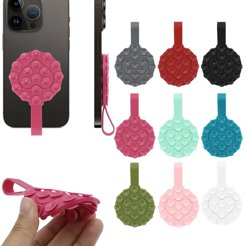 Tragbare Silikon Saugnapf Handys Stehen Multifunktions Doppelseitige Anti-Slip Halter Halterung Sucker Pad Handy Ständer – Detail 1