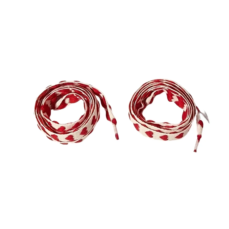 Modische flache Schnürsenkel mit rotem Herz – strapazierfähiges Acetat, für Sport-/Freizeitschuhe, einfach zu bindendes Design – Detail 6