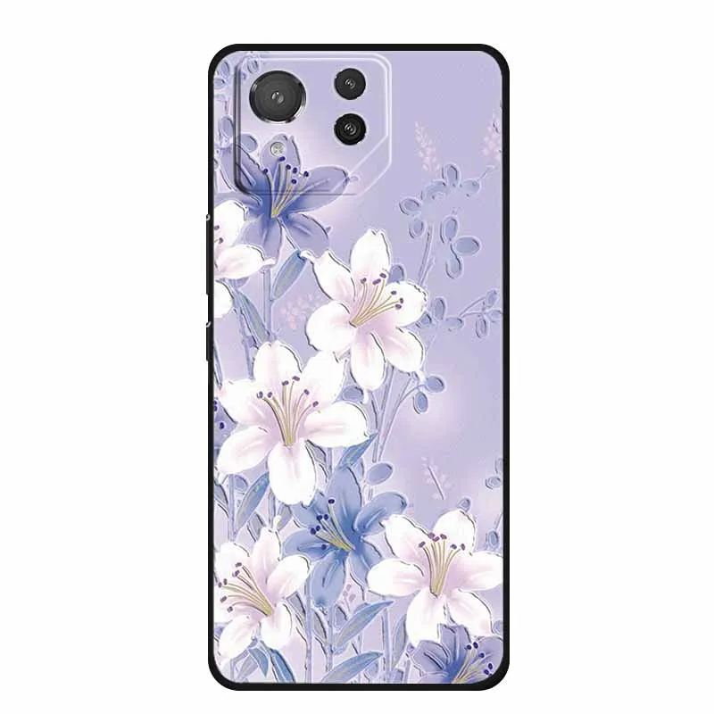 Premium 3D Embossed Black Silicone Soft Back Cover Case