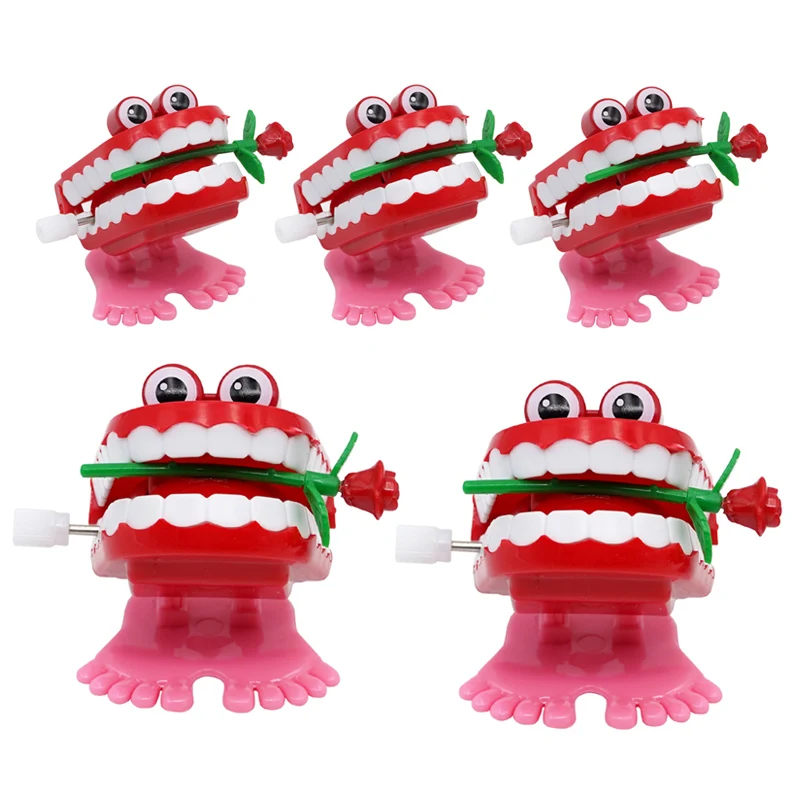 5pcsClockworkJumpingDentalToysDentureModelsToothSmallToys