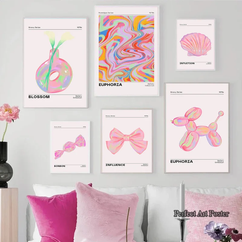 70sAestheticGradientAuraPosterRetroCanvasPaintingHolographic