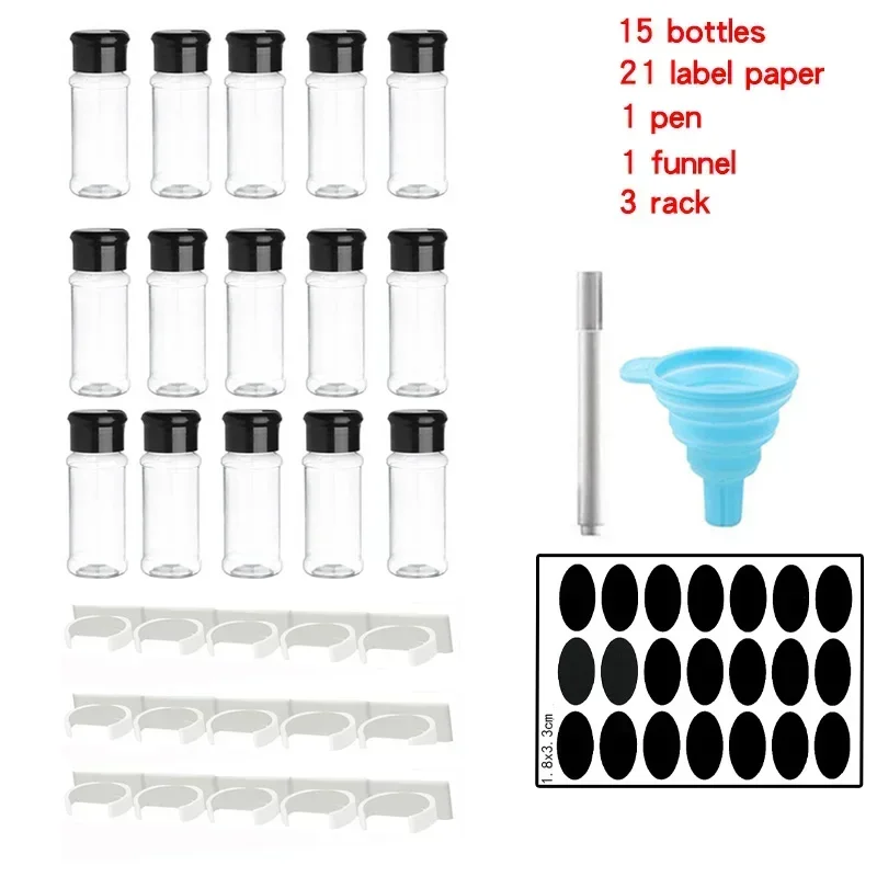 Versatile Spice Jar Set - Seasoning and Condiment Organizer