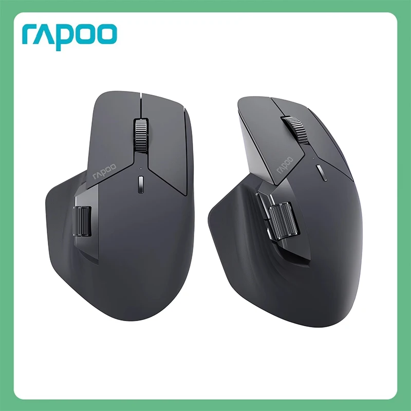 Rapoo MT760/MT760Mini Multi-mode Rechargeable Wireless Bluetooth Mouse Ergonomic 4000 DPI Support Up to 4 Devices Office Mice wireless mouse ergonomic mouse