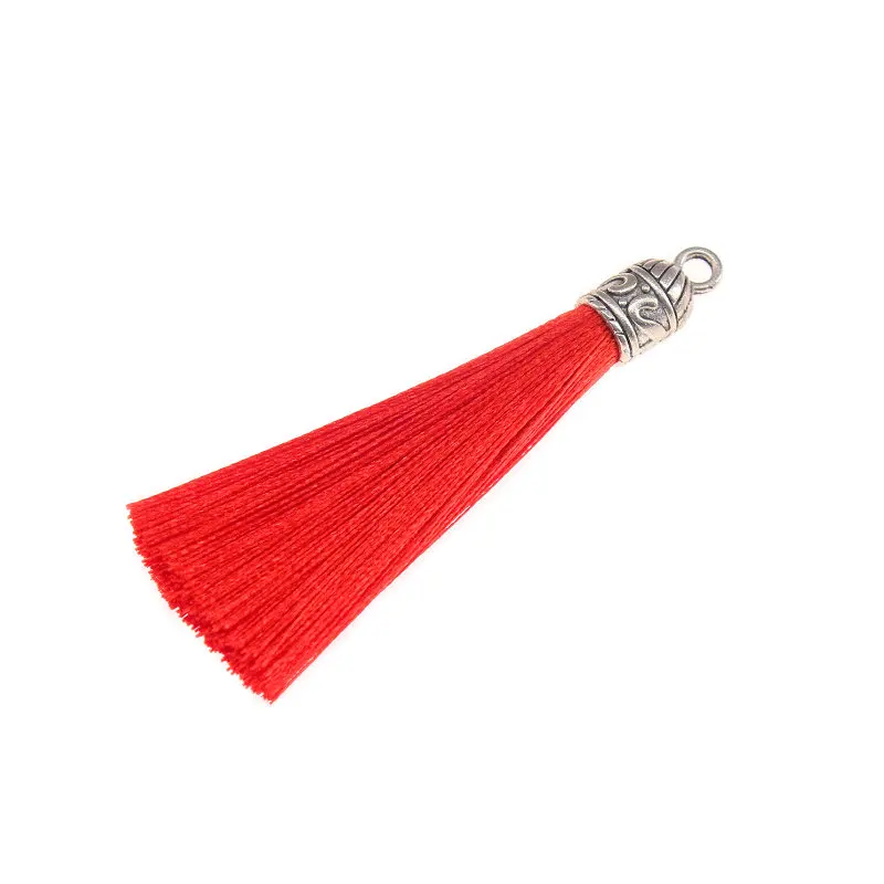 55mm Long Silk Tassel Brush For Earrings Tassel Charms Pendant DIY Jewelry Making Hat Material 15Pcs/Pack tassel fringe,tassel decoration,tassel accessories,tassel trim,mini tassels,silky floss tassels,leather tassels,fluorescent tassels