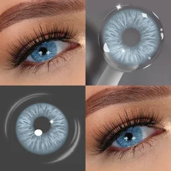 Meteor Brown Green Natural Color Contact Lenses - Half - Yearly Disposable Beauty Lens (Meteor Azul)