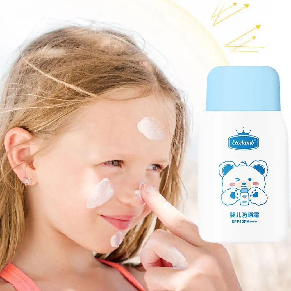 SPF 40+++ Children Sunscreen Refreshing Oil Free Sun Protector Sunscreen Stick Moisturizing Face Stick Non-Sticky Bar