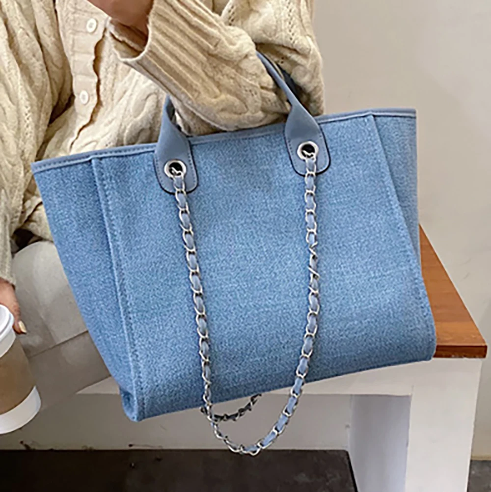 Canvas Shoulder Bag for Women Large Capacity Casual Tote Bag Ladies Handbag Female Travel Shopping Bag Luxury Designer Handbags
