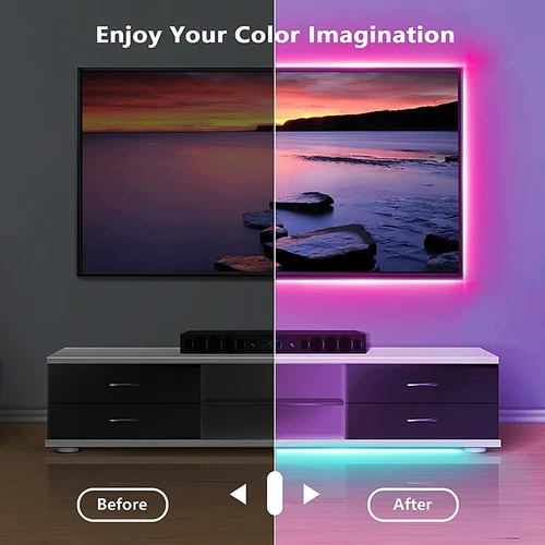 TV 백라이트용 LED 스트립 조명, 블루투스 RGB 5050 LED 테이프, USB LED 스트립, 방 장식용 스마트 LED 조명, 5V 5