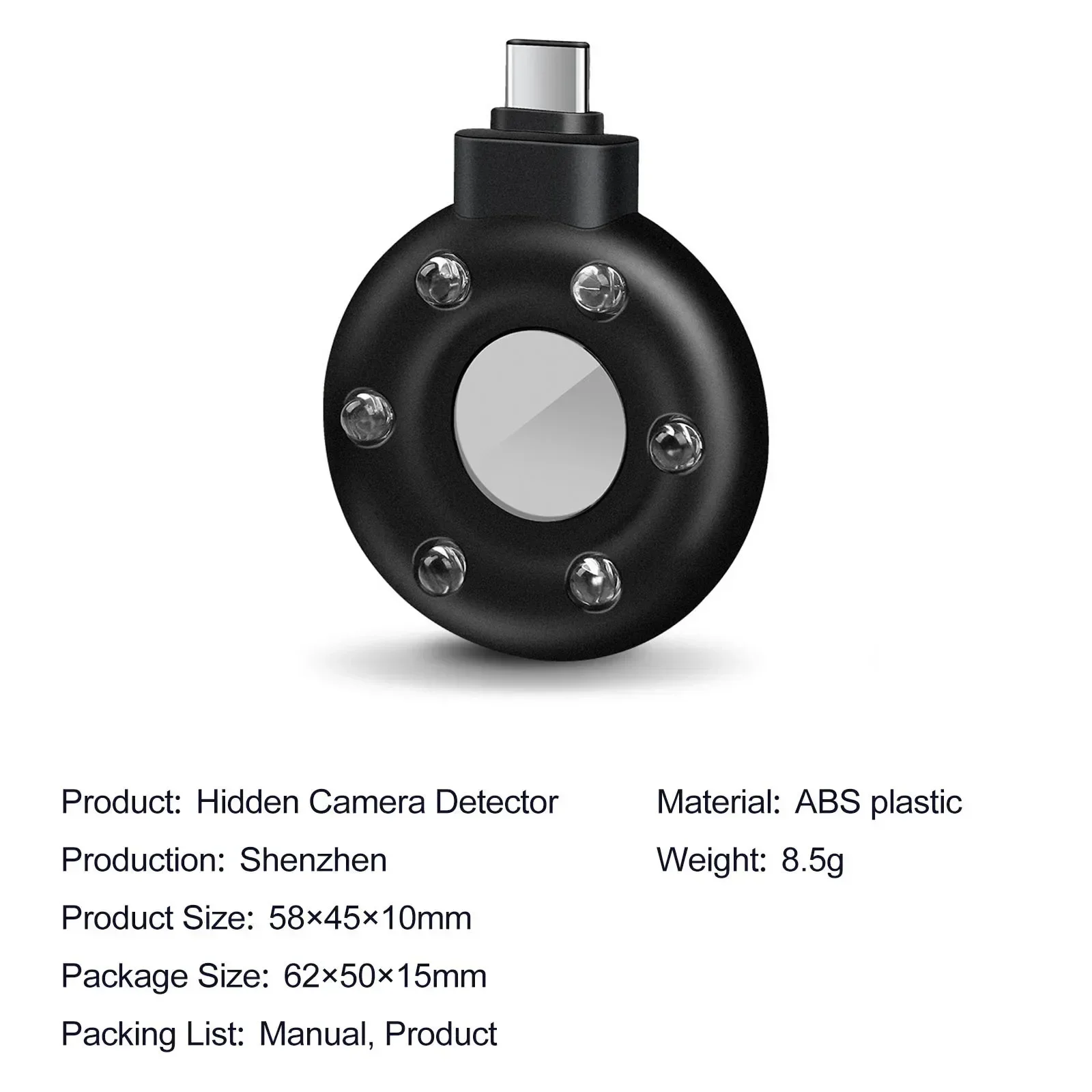 Wireless Anti Camera Detector Wireless Detector Portable Anti-camera Detector Outdoor Travel Hotel Rental Infrared Alarm Phone USB Portable