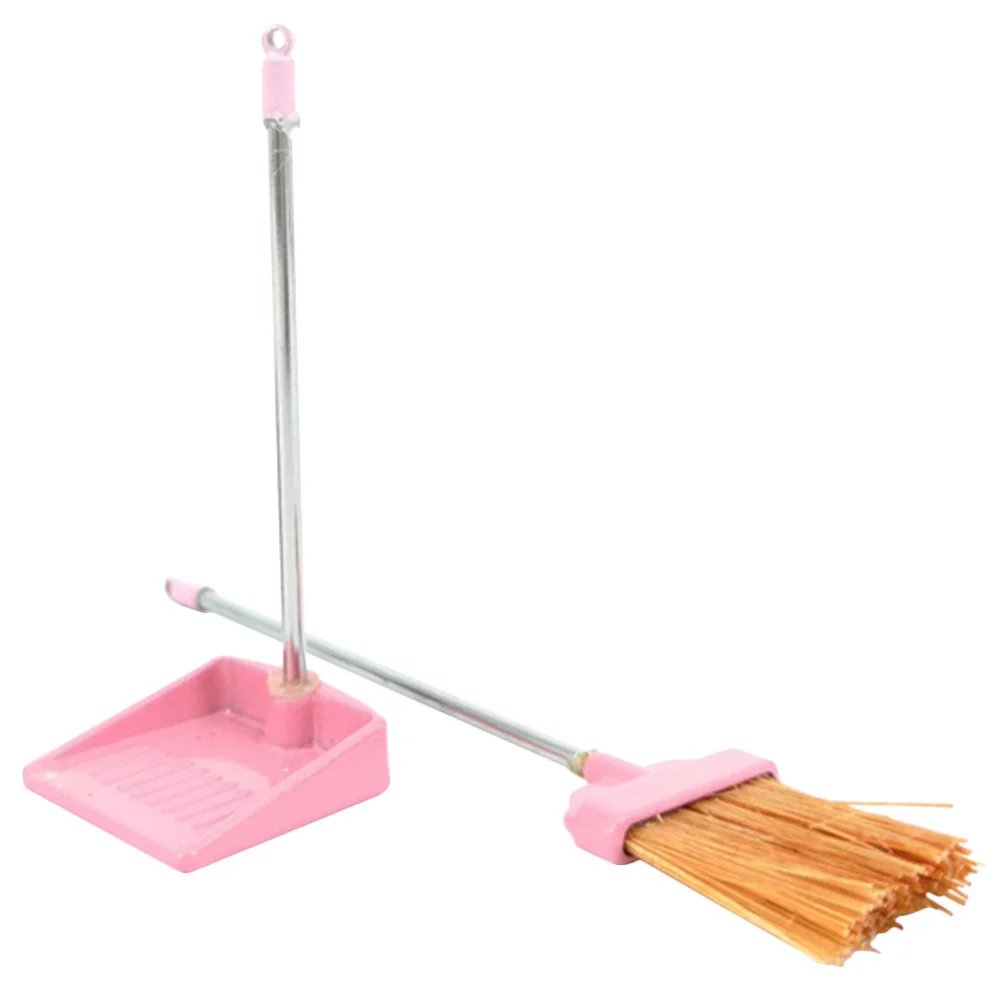 

Mini Cleaning Toy Miniature Broom Dustpan Housework Cleaning Kit Doll House Accessories