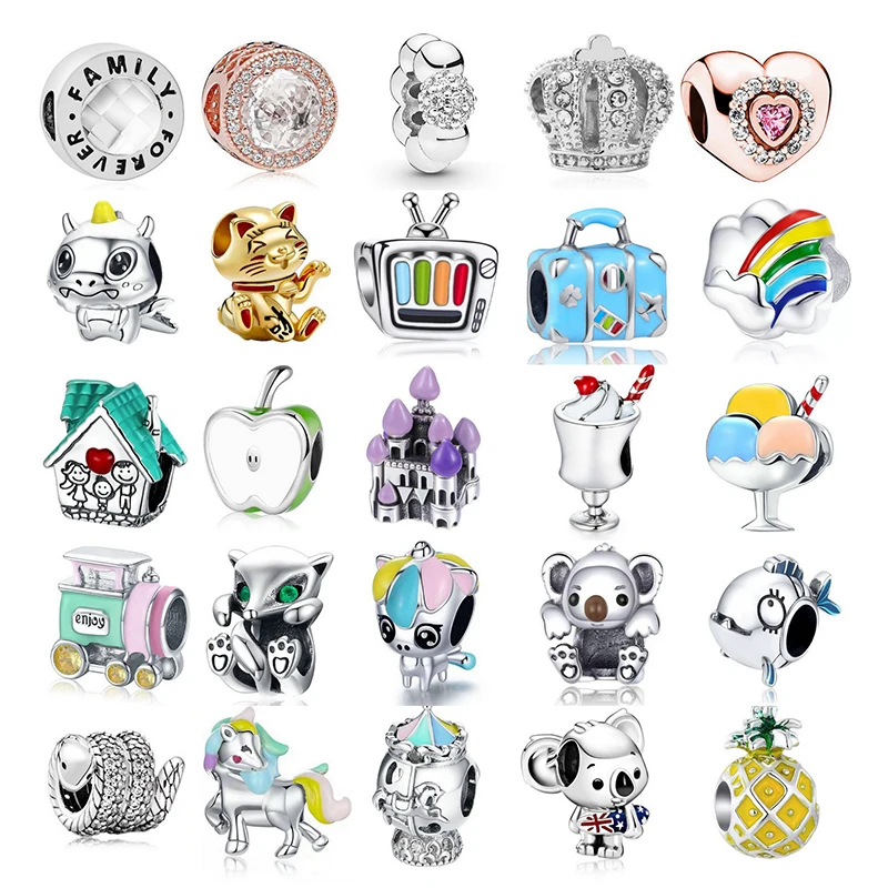 New Arrival 1pc Family Girl Boy Mom Dad Grandmother Bead Charm Fit European Pandora Charm Bracelets Jewelry Making Accessories