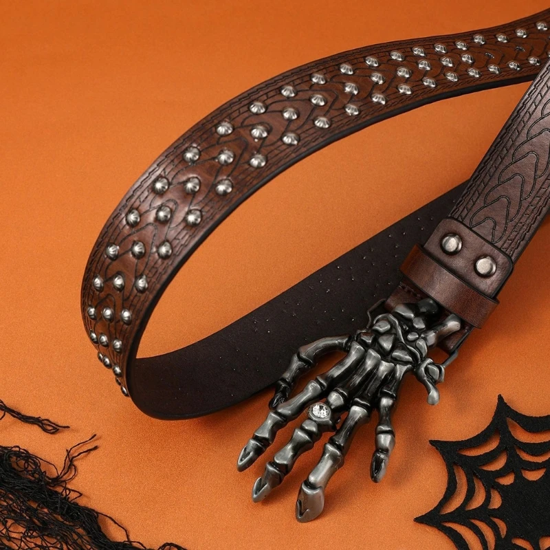 

Adult Harajuku Alloy Rivet Waist Belt for Coat Jean Adjustable Waist Belt
