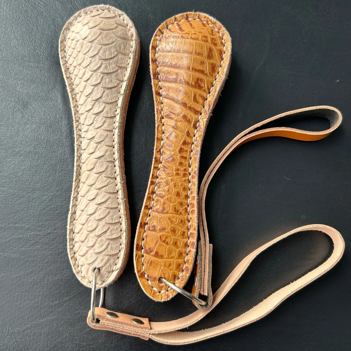 18cm 디펜스 피트니스 가죽 클래퍼 운동 캠핑 피트니스 내장형 리드 블록 헤드 소가죽 손바느질