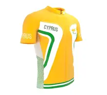 

Yellow CYPRUS Road Race Cycling Suit Retro Sports Bike Cycling Short Sleeve Quick Dry Breathable Customizable Men's Summer