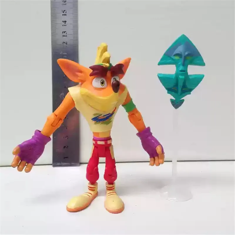 子供のためのクラッシュフォックスアクションフィギュア,PVC関節人形