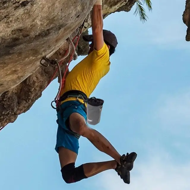 Alomejor - Bolsa de tiza para escalada en roca (magnesio, bolsa de