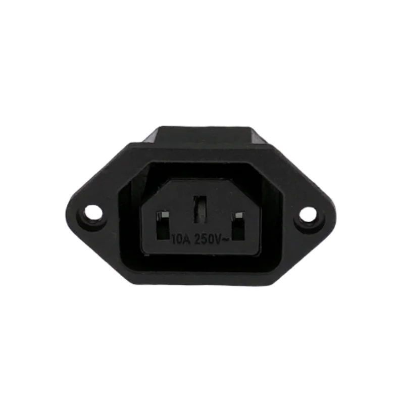IEC320 10A 250V Black Male female docking Plug Connector Rewireable C13 C14 Plug Rewirable Power Konektor 3 Pin AC Socket