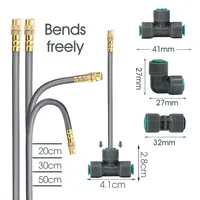 5-30M Adjustable Brass Atomizer Watering System Connected to 1/4" Hose Irrigation Greenhouse Smart Timer Plants Lawn watering 2
