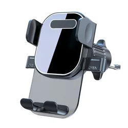 Universal Car Air Vent Smartphone Holder - Adjustable Air Outlet Clip and GPS Support (Mirror)