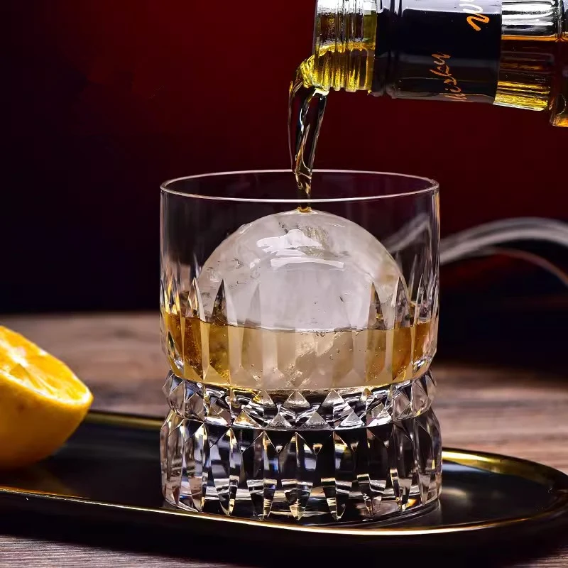 Classic Wheat Awn Whiskey Glass Hand Engraving Crystal Old Fashion Lowball Whisky XO Tumbler Liquor Cup Husband's Gift