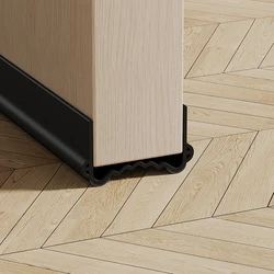 Door Draft Stopper - Dust and Noise Insulation Weather Stripping Seal Strip - 3.5 - 5.5CM (Black)