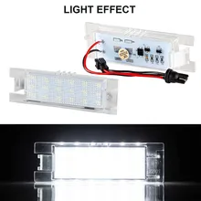 

2Pcs Error Free LED License Number Plate Light Lamps For Opel Astra H J K Corsa Zafira Insignia Vectra Meriva Adam or Vauxhall