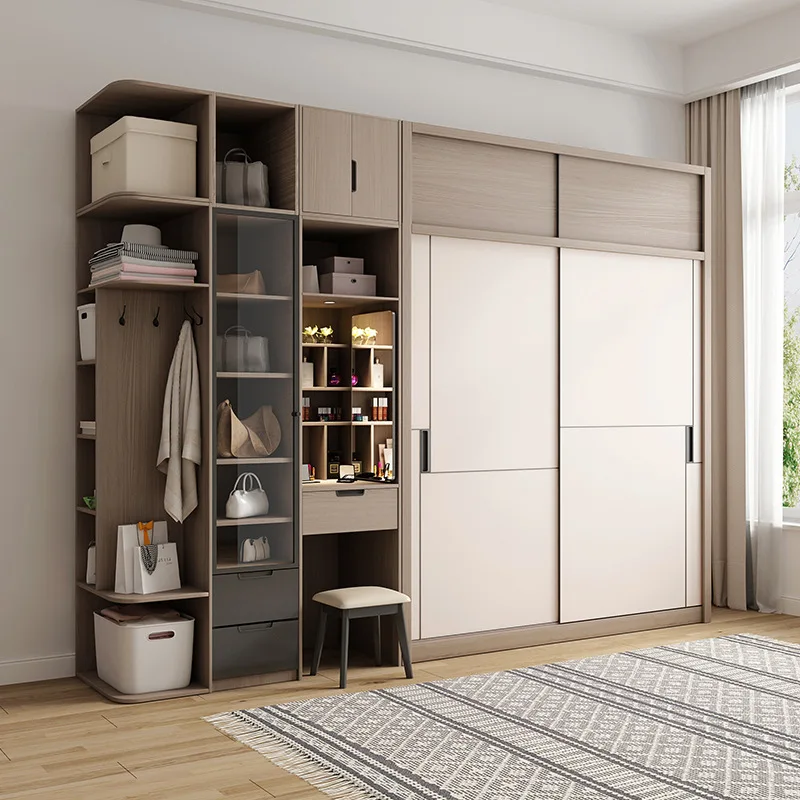 

Muyue bedroom wardrobe modern simple panel combination wardrobe two