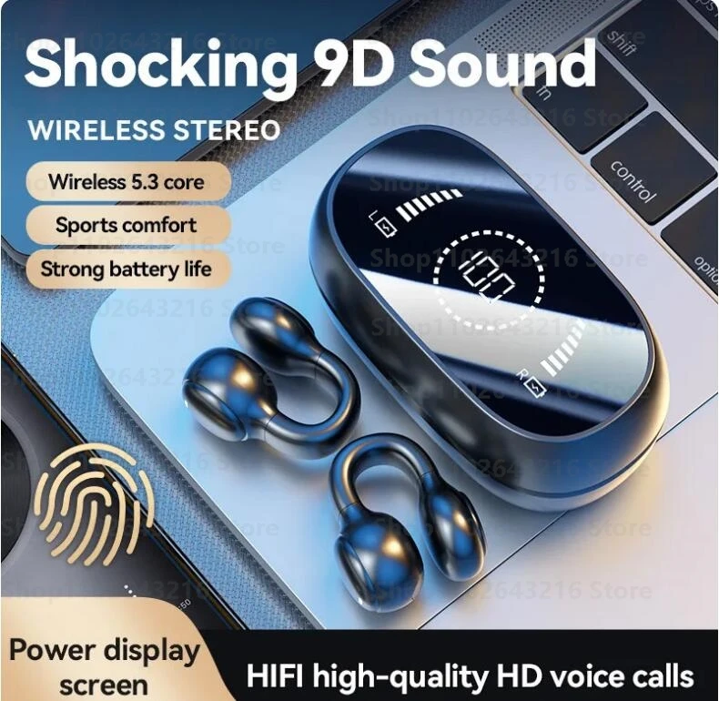 Wireless Earbuds TWS Bluetooth Earbuds with Charging Case Motion Noise Cancelling Headphone with Mic for Gaming Sport