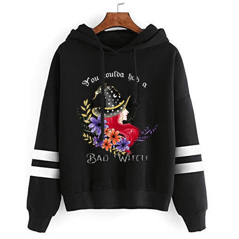 

Bad Witch Winter Clothes Women Korean Fashion Hoodies Plus Size Fleece Sweatshirt Casual Tracksuit Men Female Streetwears 2023