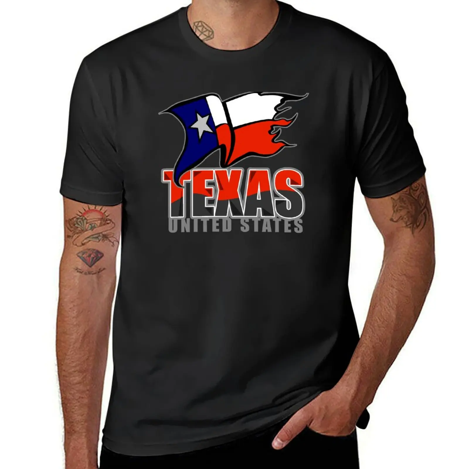

TEXAS FLAG T-Shirt customs Blouse sweat clothes for men