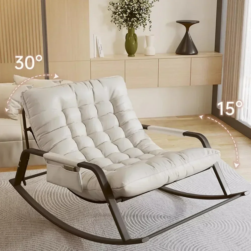 Double Lounge Chair Adjustable Reclining Chairs Rocking Detachable Outdoor Sofa Oversized Garden Leisure Stool Lawn Lazy Chair