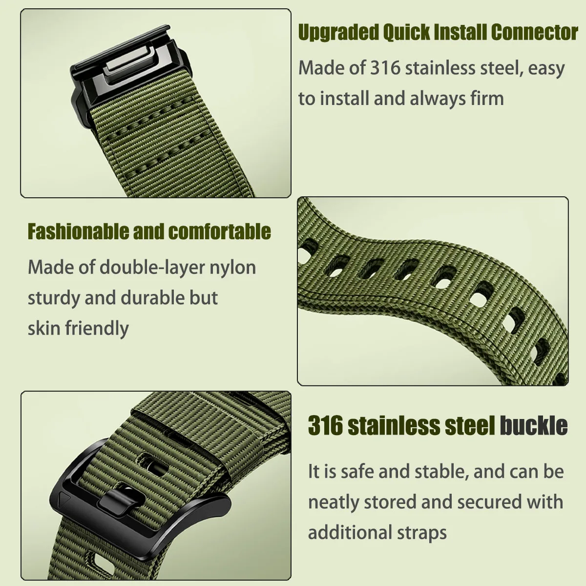 QuickFit Nylon Watch Strap – Durable and Versatile Replacement Band