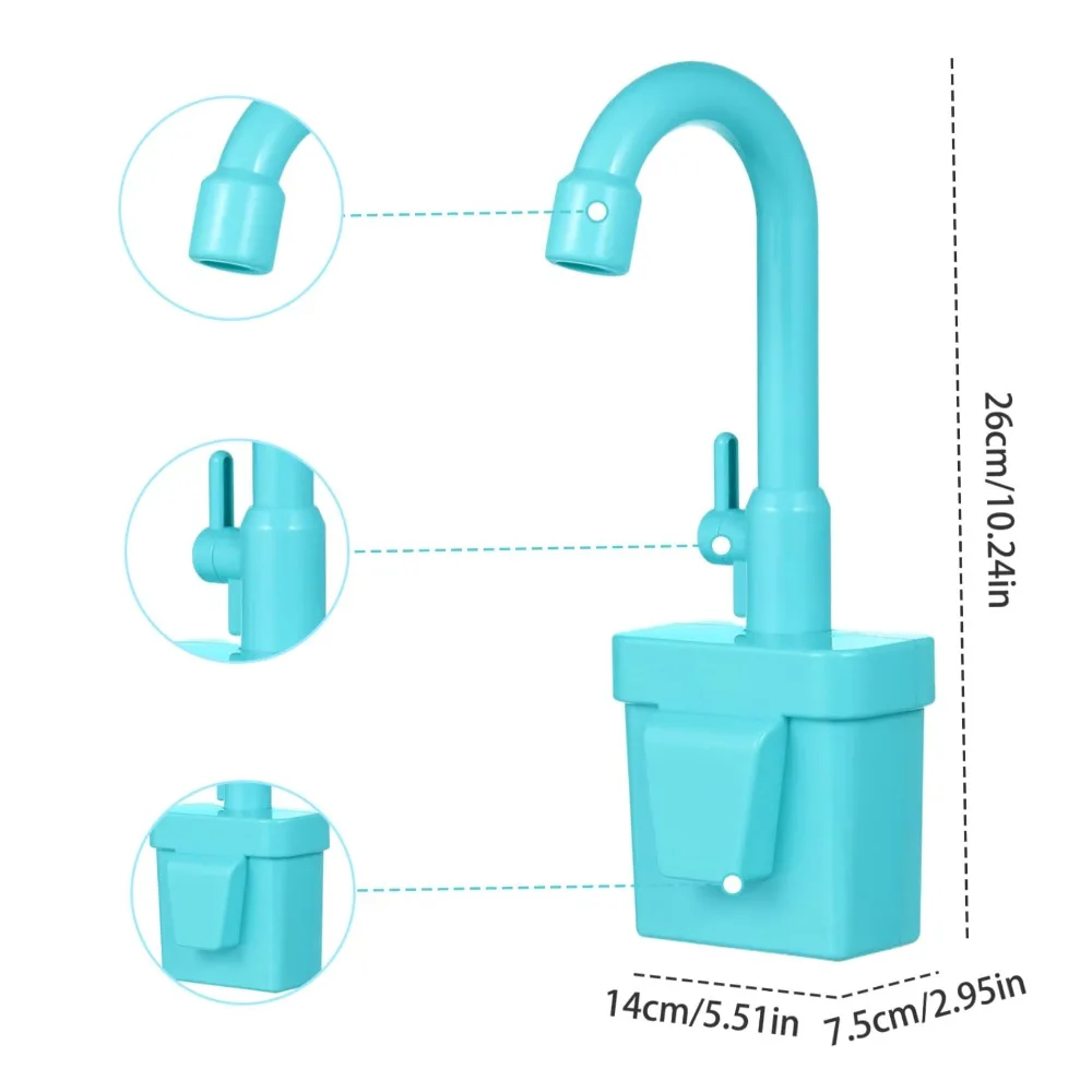 Rotatable Kitchen Faucet Replacement Toy Simulation With Running Water Kitchen Sink Toys Faucet Plastic Toy