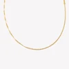 E.B.belle Dainty Water Wave Chain Stainless Steel Necklace Bracelet For Women Minimalist Thin Gold Plated Jewelry Set