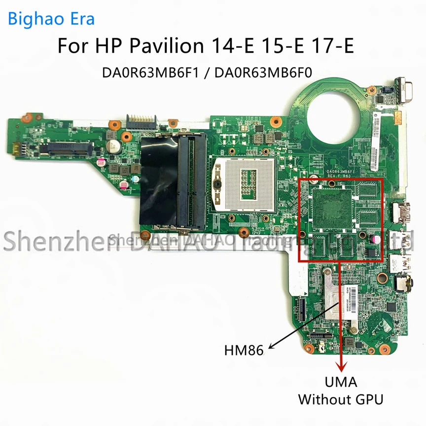 Motehrboard Da0r63mb6f0 Da0r63mb6f1 para para hp 14-e 15-e 17-e Laptop com Hm86 Hd8670m 2gb-gpu 713256001 713255-001 713256501 - Imagem 5