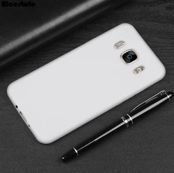 Candy Solid Color Matte Silicone TPU Soft Back Cover Case - J7 2016 J710 (WHITE)
