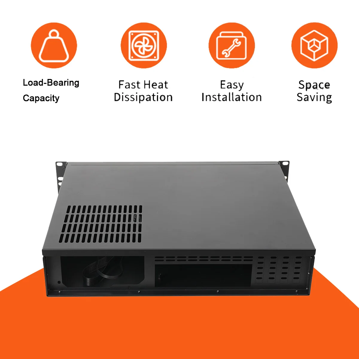 2U Server-Gehäuse Ultra-Kurzes Industrielles Steuerungs-Server-Gehäuse Datenspeicher-Motherboard Kompaktes Rackmount-Gehäuse – Detail 6
